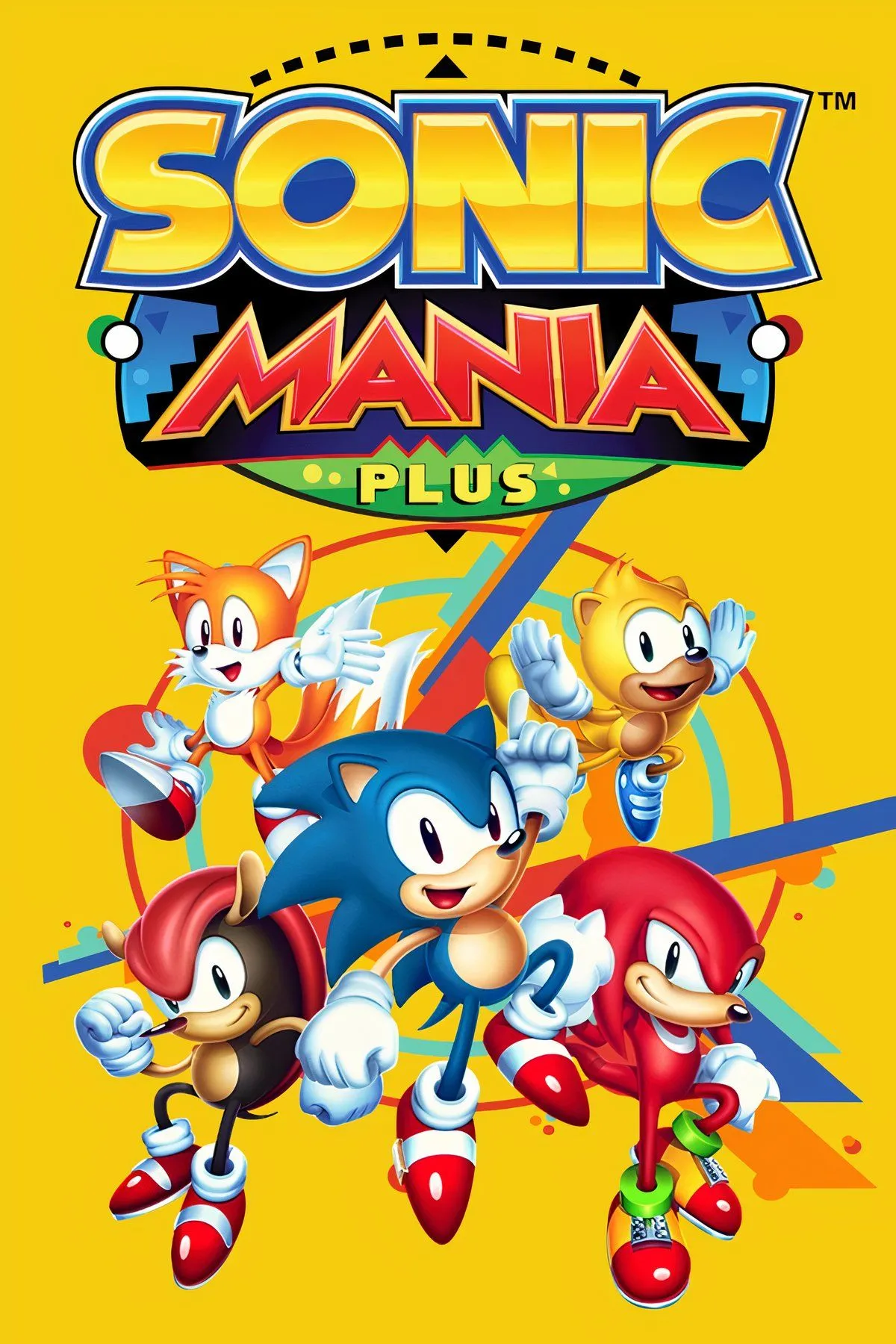 Ảnh bìa game Sonic Mania Plus, thể hiện phong cách đồ họa pixel retro