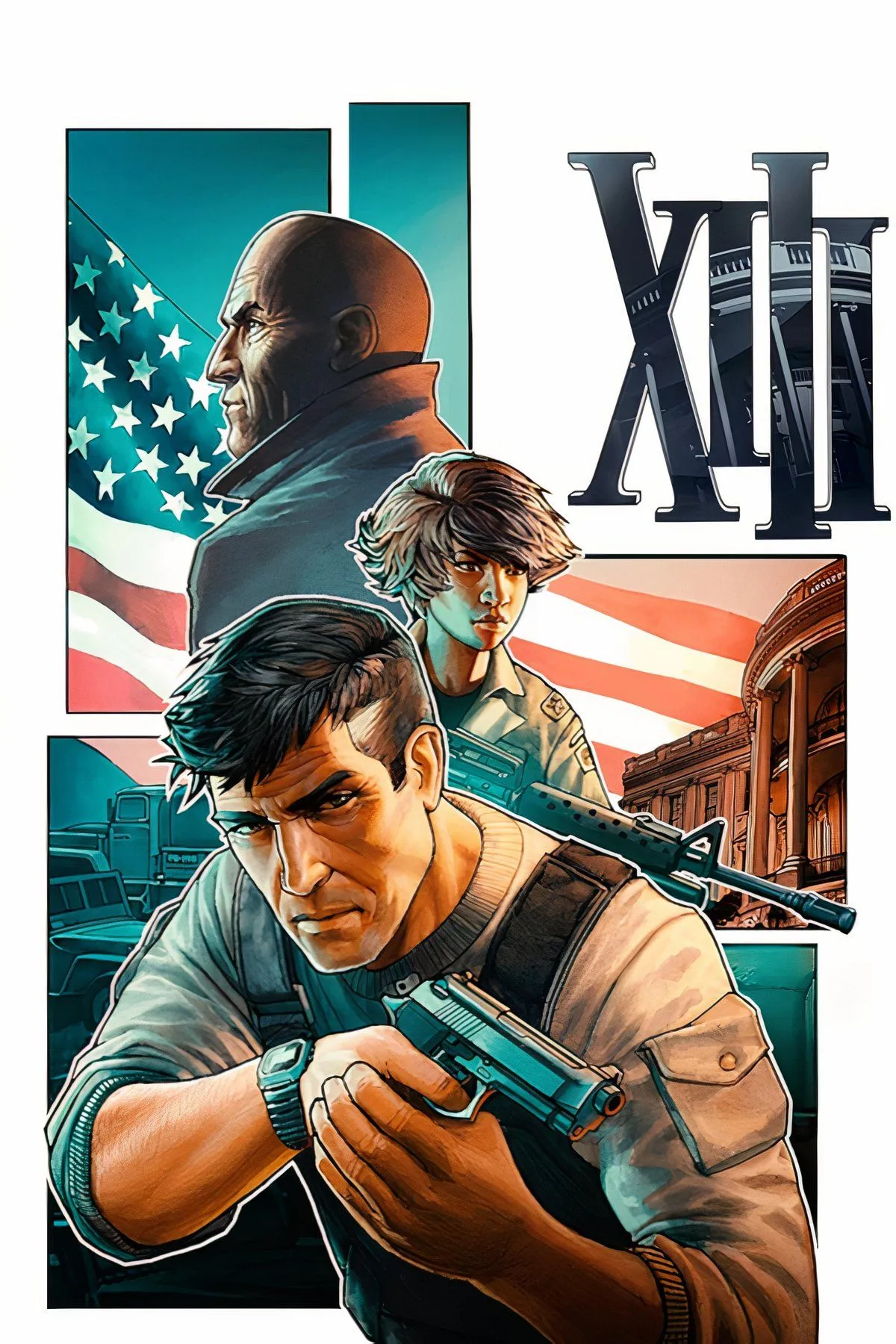 Ảnh chụp màn hình game XIII remake với đồ họa cel-shaded thay đổi