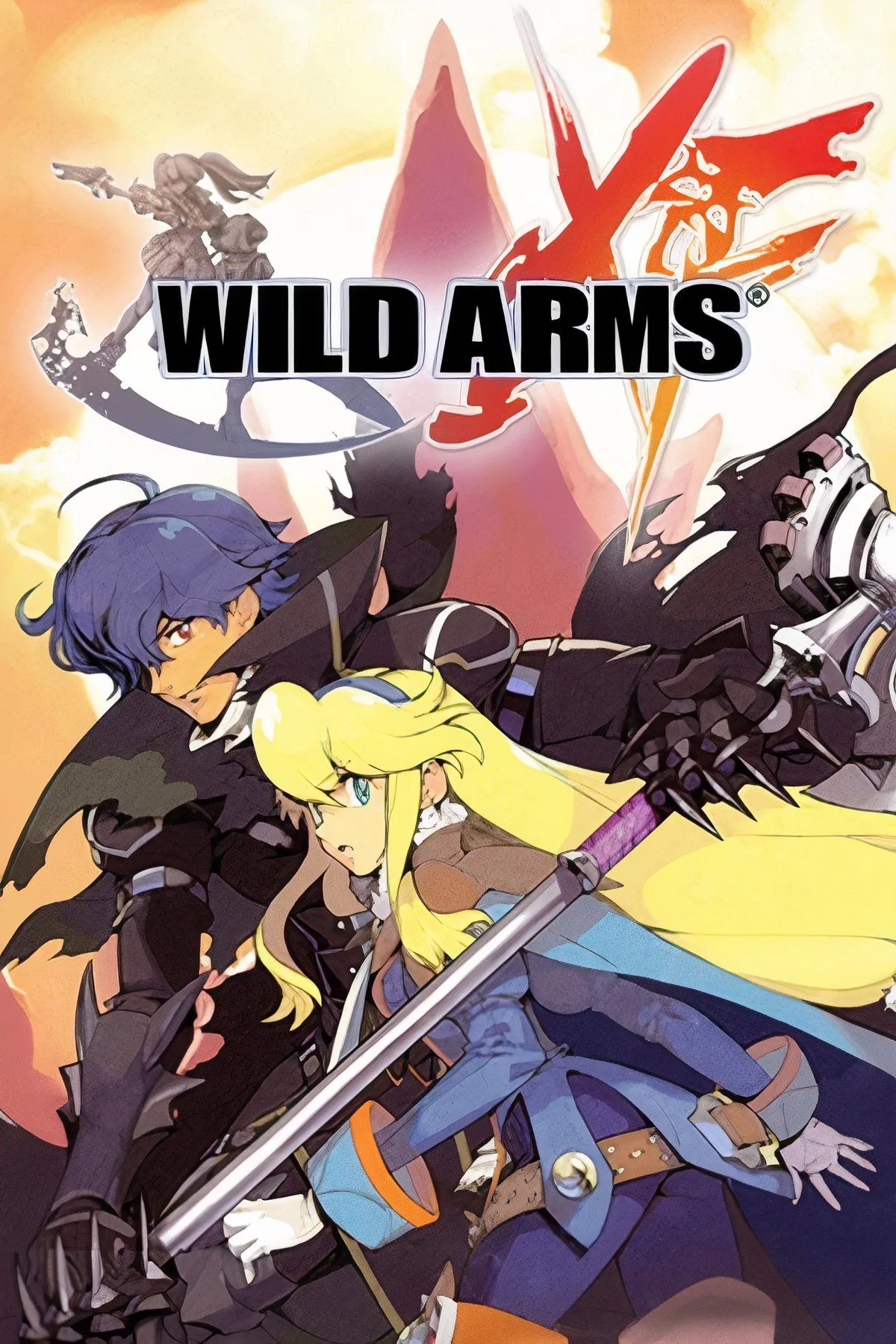 Bìa game Wild Arms XF, giới thiệu phong cách viễn Tây giả tưởng độc đáo và nhân vật chính Clarissa Arwin