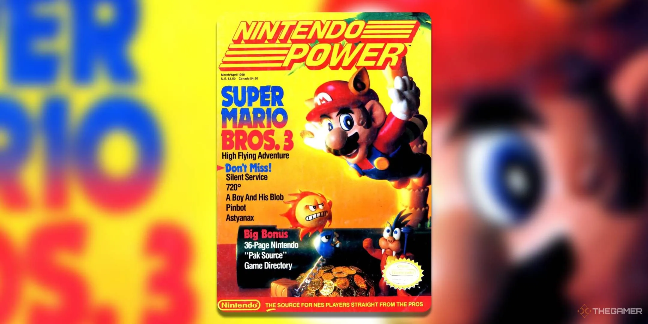 Bìa tạp chí Nintendo Power số 11 (tháng 3/1990) nổi bật với tựa game Super Mario Bros 3 huyền thoại trên NES.