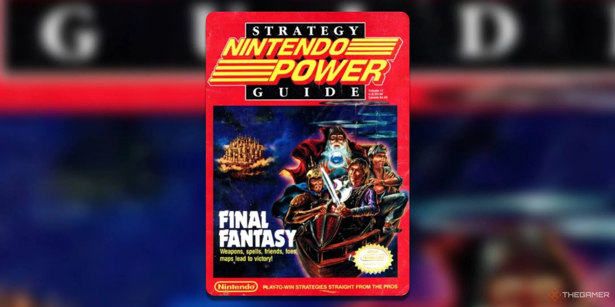 Bìa tạp chí Nintendo Power số 17 (tháng 10/1990) tập trung vào hướng dẫn chiến lược cho tựa game Final Fantasy bản gốc.