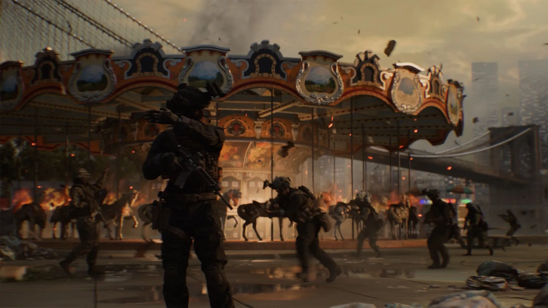 Cảnh quan đô thị bị tàn phá trong Battlefield 6, minh chứng cho cơ chế phá hủy chân thực.