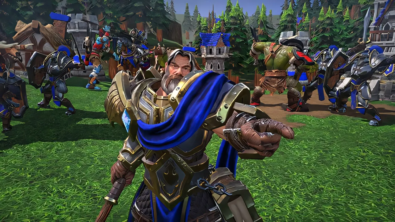 Giao diện chiến đấu của Warcraft 3 Reforged với các đơn vị quân