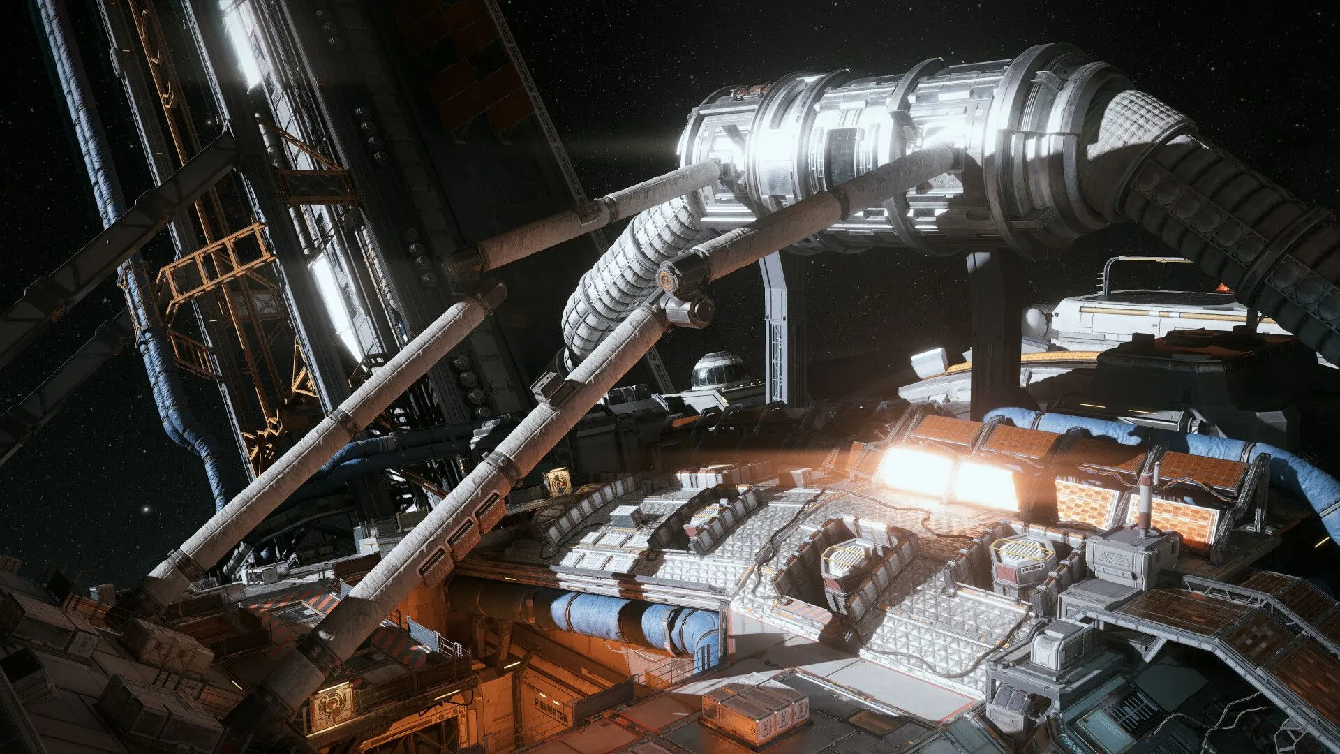 Góc nhìn từ bên trong tàu vũ trụ, thể hiện chi tiết đồ họa và không khí chân thực của The Expanse: Osiris Reborn.