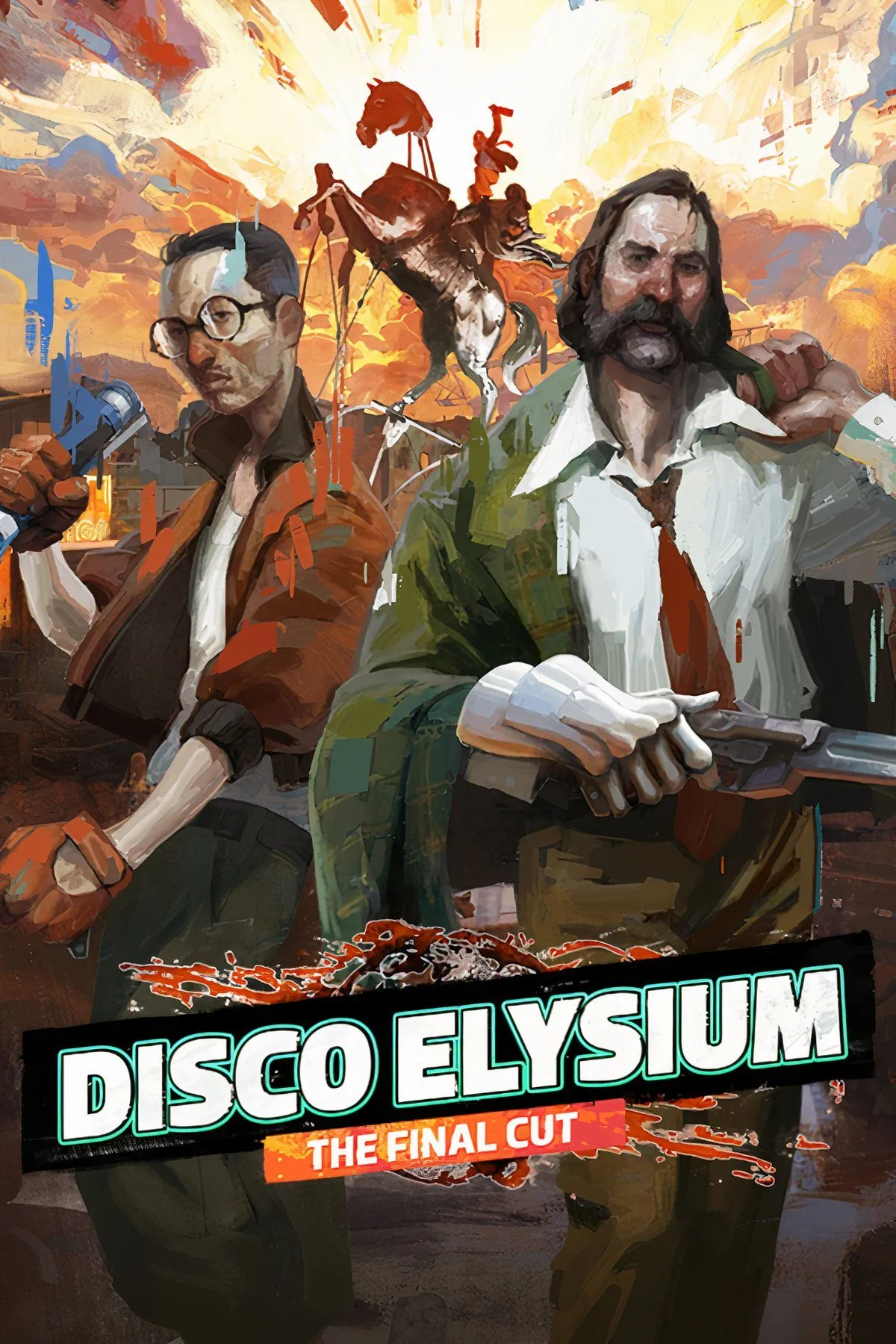 Harry Du Bois trên bìa Disco Elysium, biểu tượng cho hành trình khám phá tâm lý và sự đổ vát trong thế giới chính trị đầy biến động.