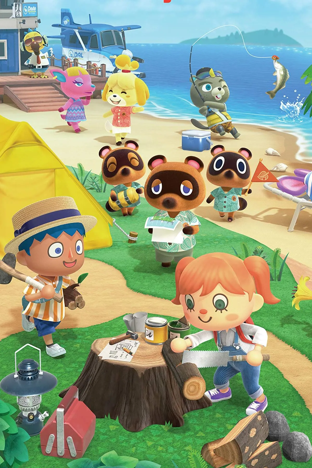 Hình ảnh bìa của Animal Crossing: New Horizons, biểu tượng của sự bình yên và sáng tạo trong thế giới game mô phỏng đời sống.