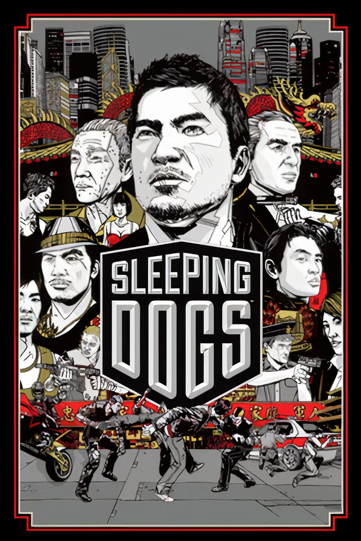 Hình ảnh bìa Sleeping Dogs, tựa game hành động thế giới mở tại Hồng Kông, cho phép Wei Shen hẹn hò nhiều bạn gái để nhận các lợi ích trong game.