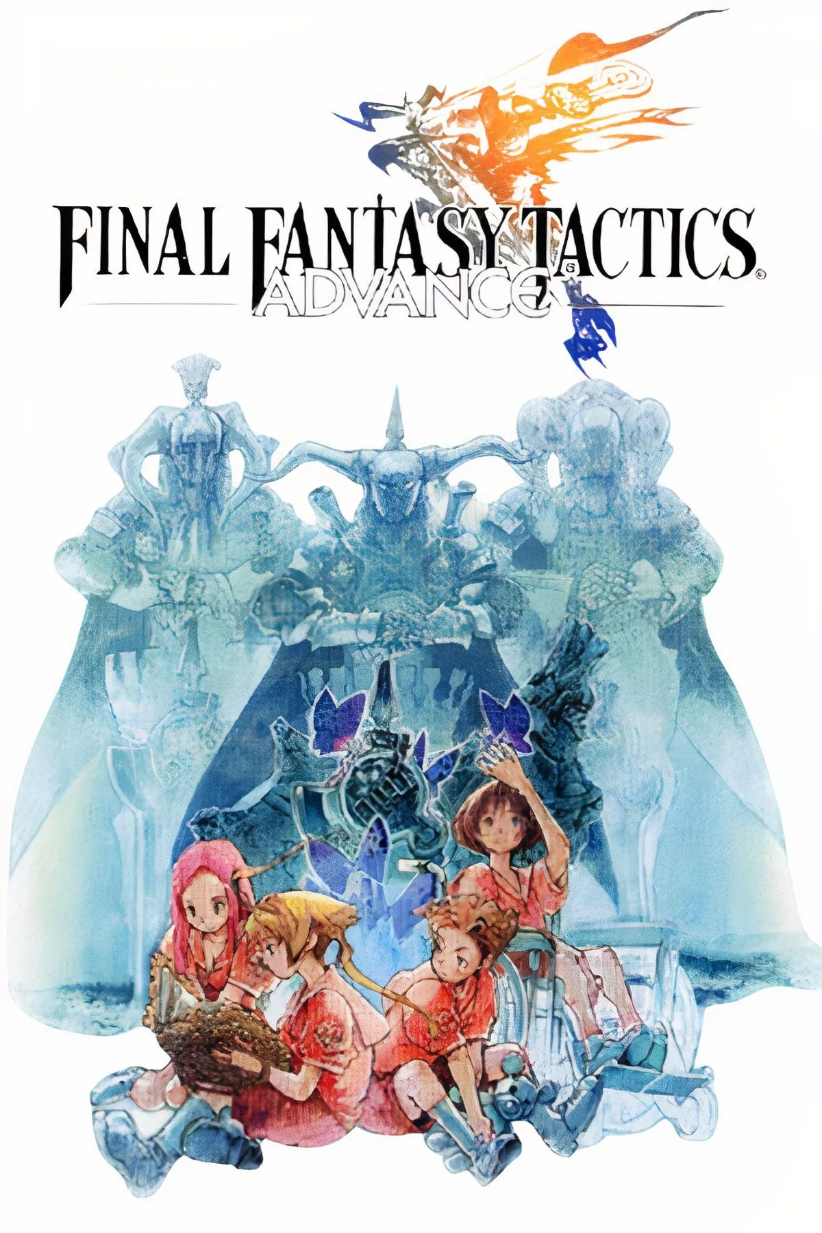 Hình ảnh nghệ thuật trang bìa của Final Fantasy Tactics Advance, thể hiện phong cách đồ họa đặc trưng của trò chơi trên GBA
