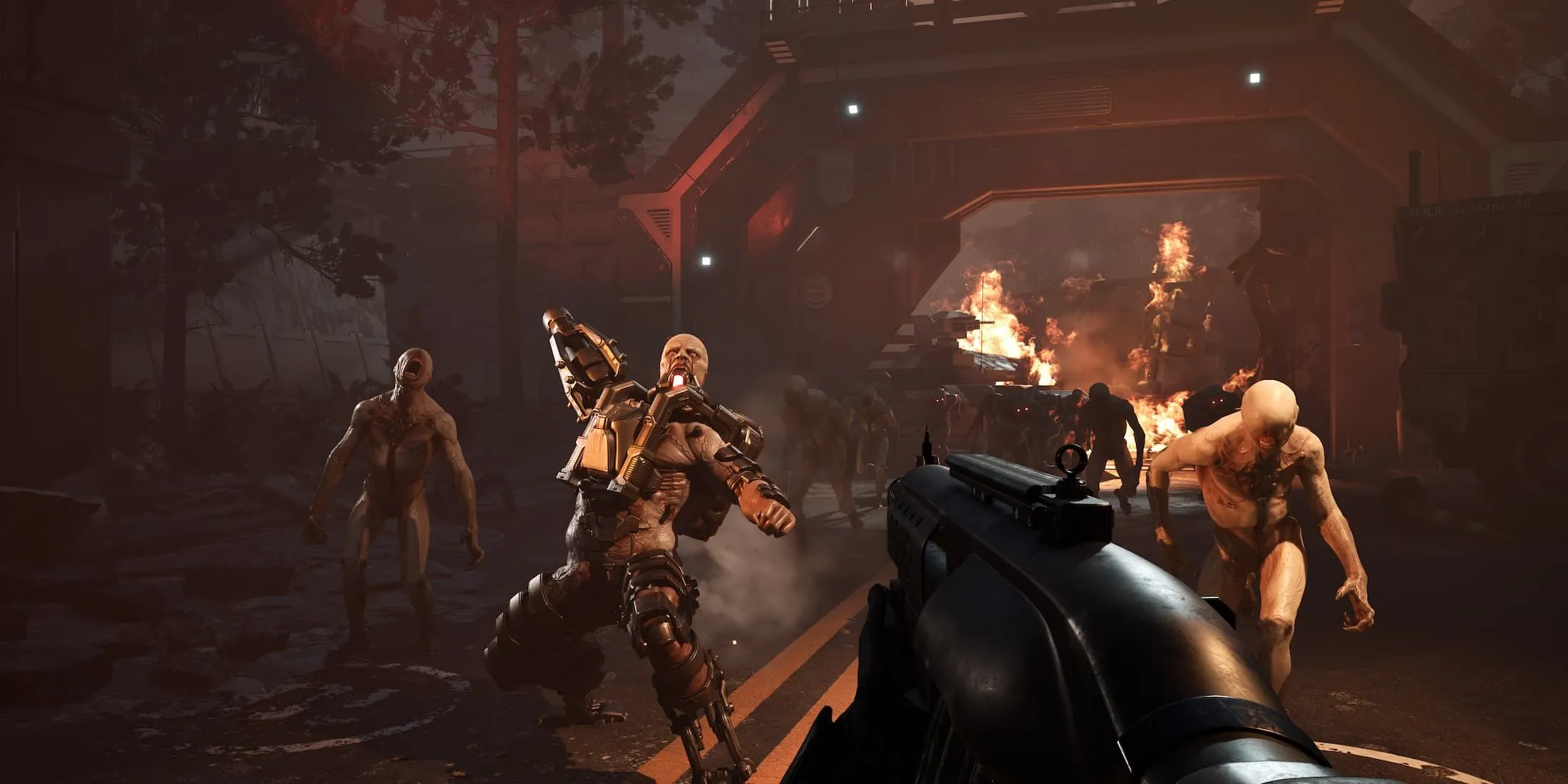 Một con Husk tấn công cùng bầy Cyst, minh họa cho sức ép mà game thủ phải đối mặt trong Killing Floor 3 và lý do cần Multi-tool để đối phó.