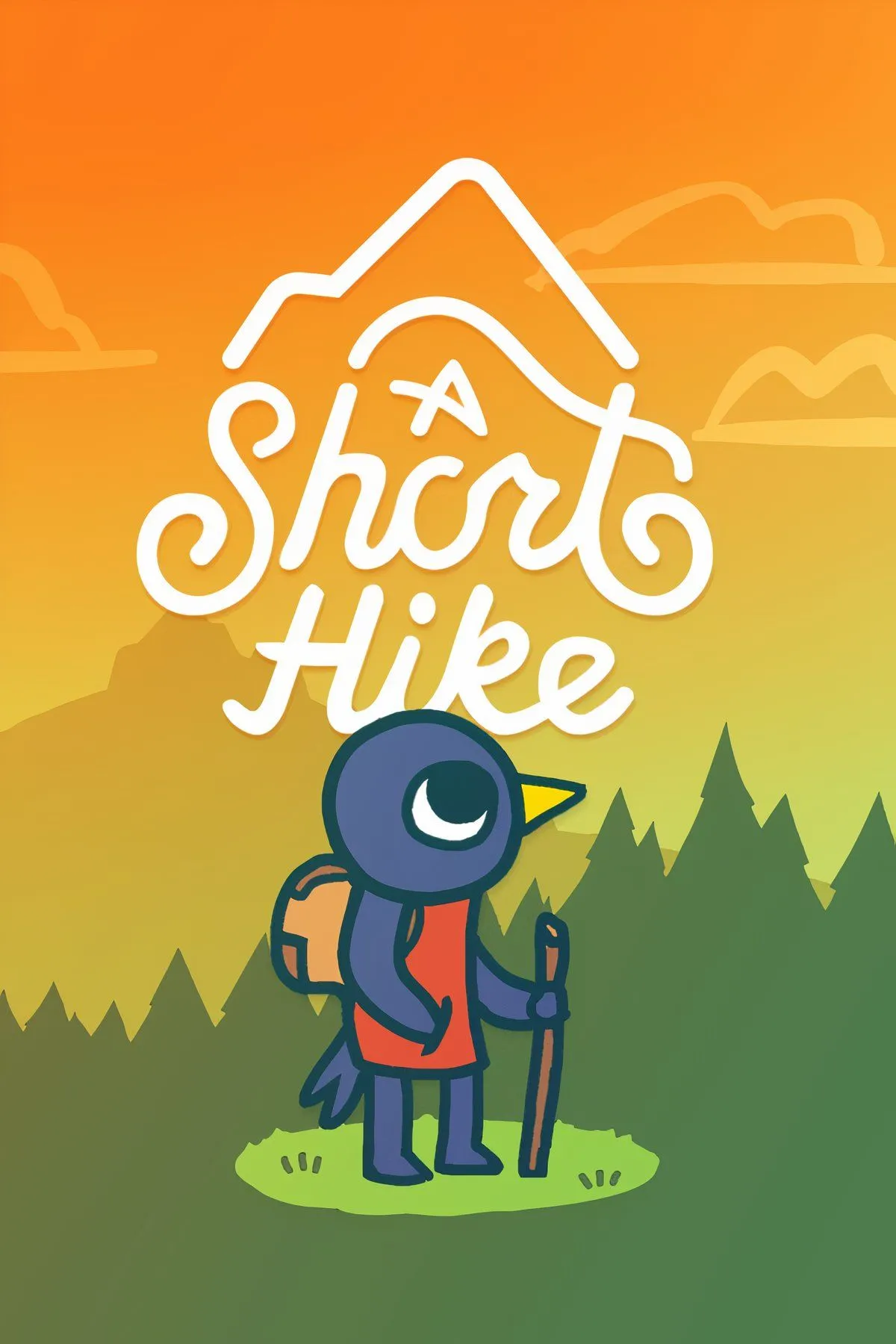 Nhân vật chính Claire trong A Short Hike đang đứng trên đỉnh núi, khung cảnh bình yên thể hiện trải nghiệm thư giãn.