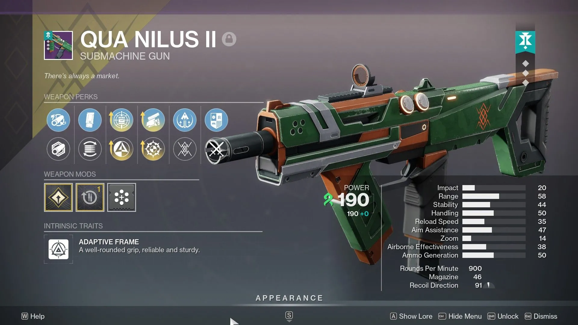 Qua Nilus II với các perk tối ưu cho PvE trong Destiny 2