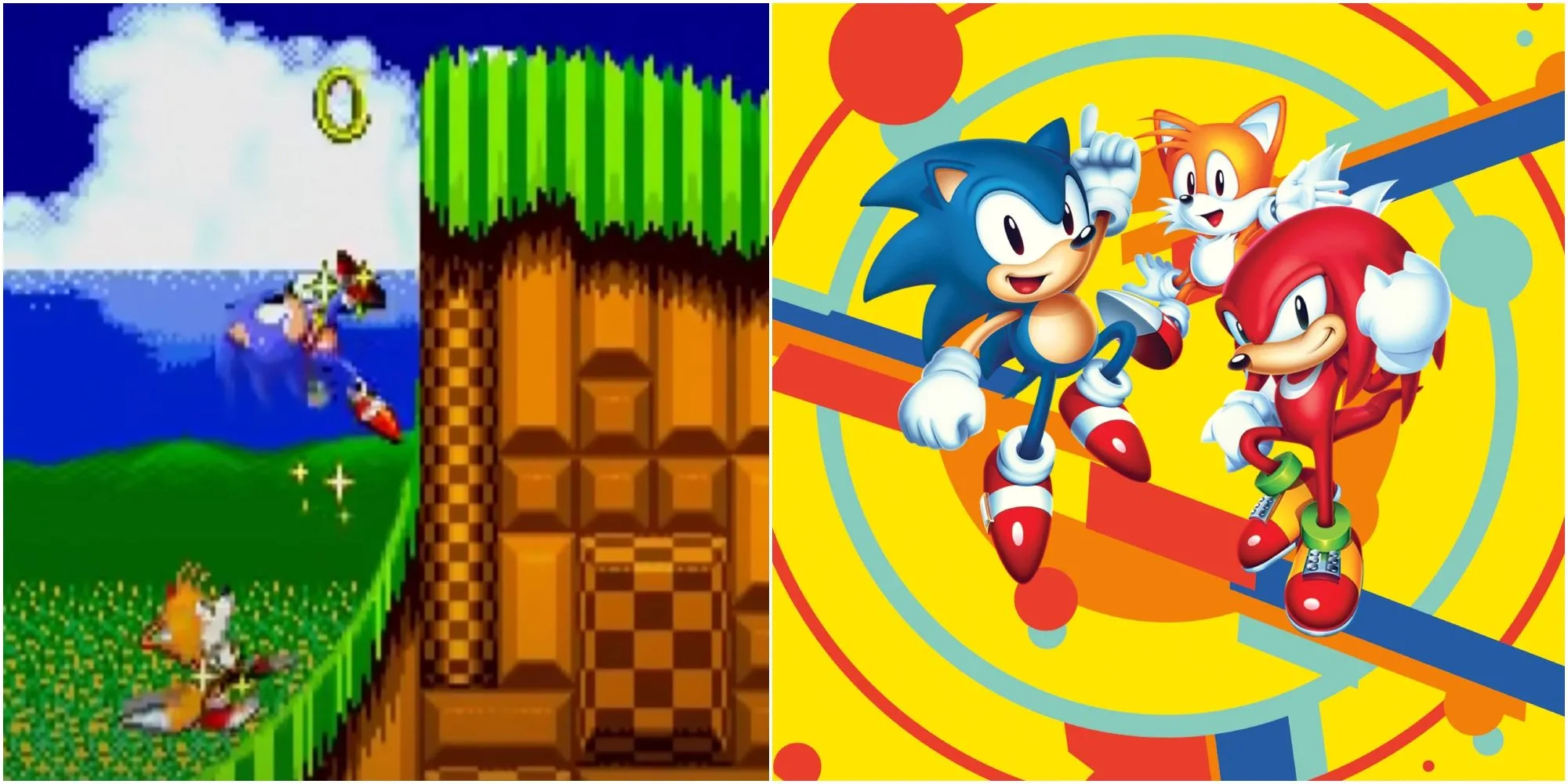 Sonic và Tails đang chạy, biểu tượng cho tính năng co-op trong các game Sonic