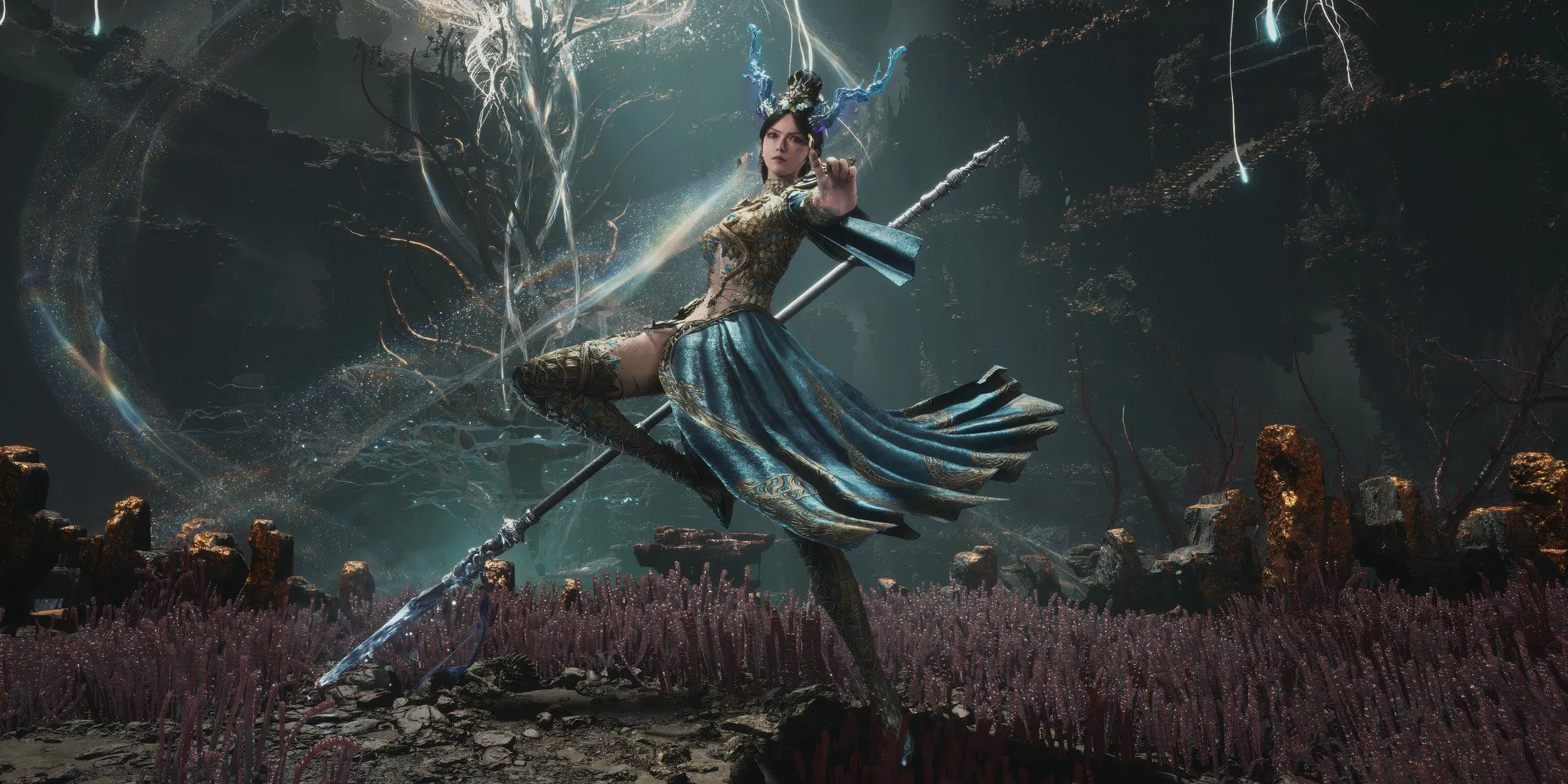 Wuchang: Fallen Feathers boss chiến đấu trong thế giới tối tăm