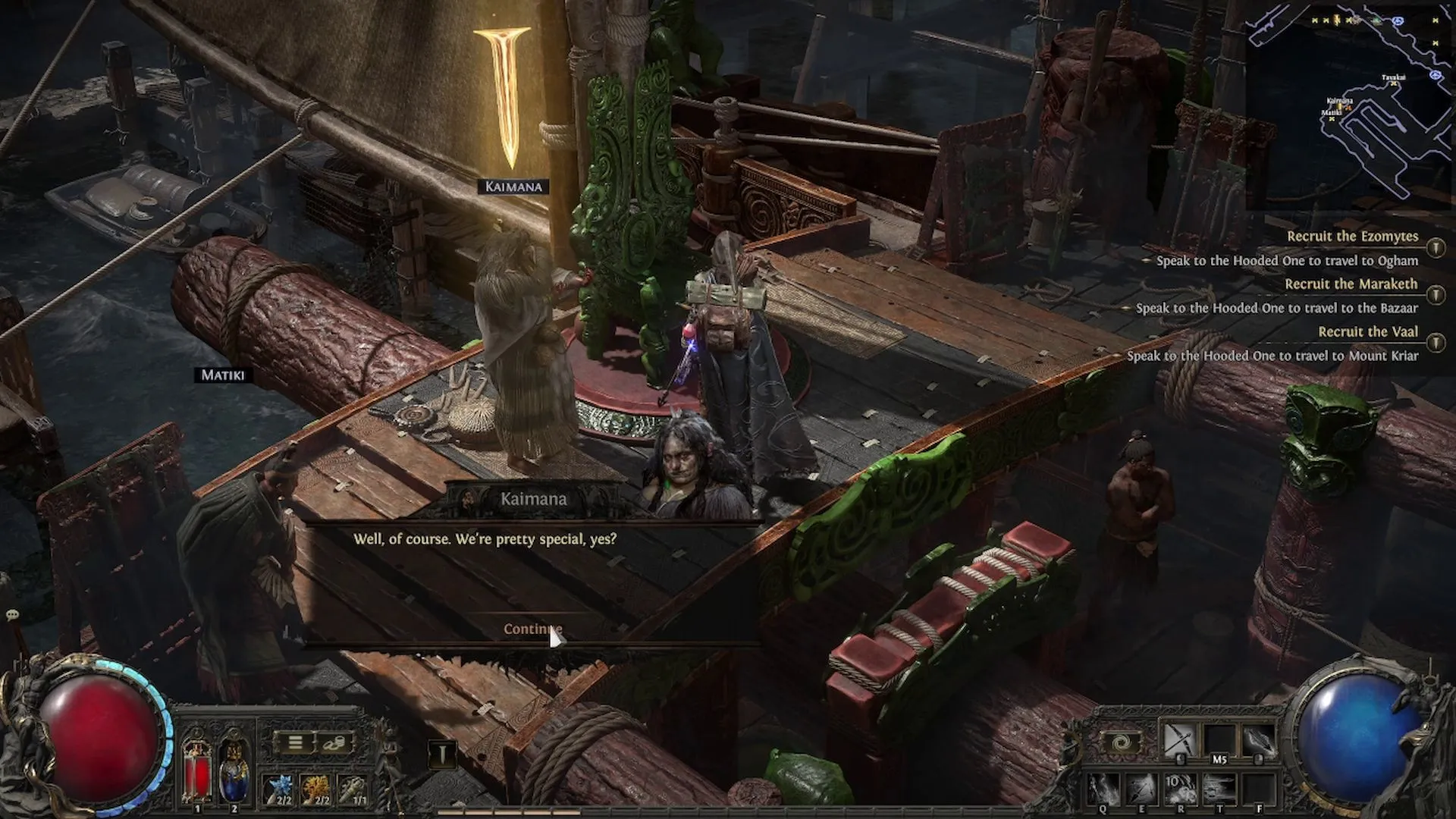 Kaimana, NPC nhận Vây Cá Mập cho nhiệm vụ Tribal Medicine trong Path of Exile 2