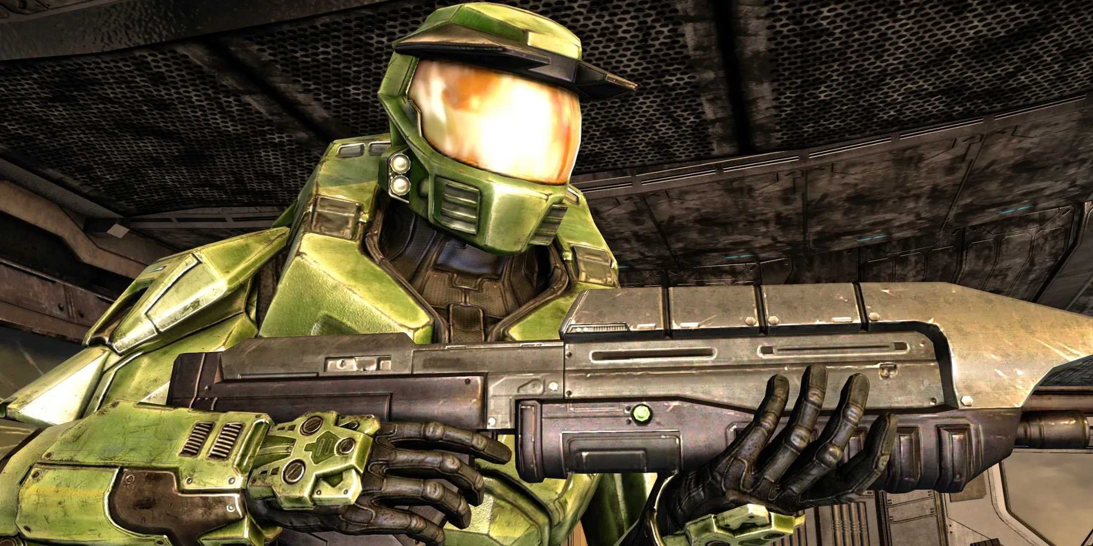 Master Chief, biểu tượng của dòng game Halo, xuất hiện trong thiết kế nguyên bản từ Halo: Combat Evolved, gợi nhắc về tầm ảnh hưởng của tựa game này.