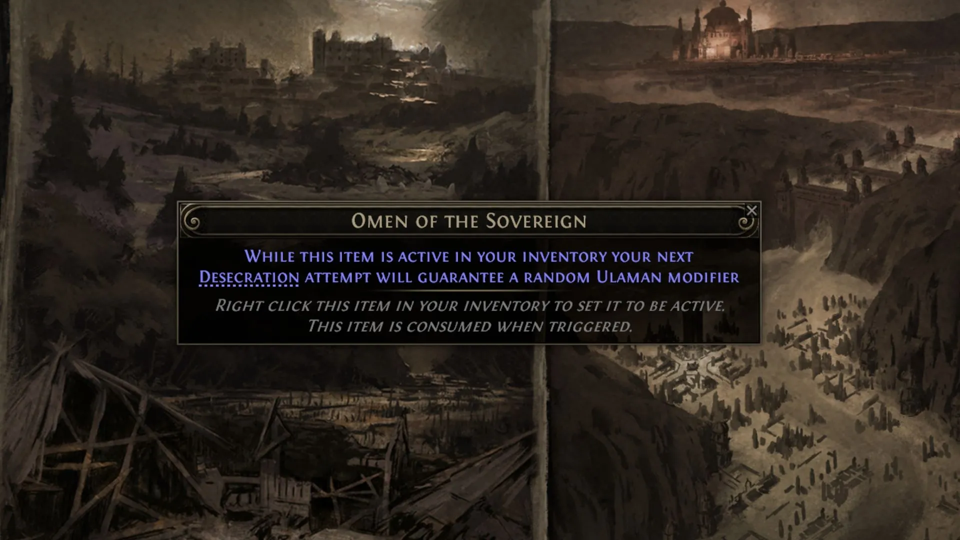Omen of the Sovereign kích hoạt Ulaman Modifier trong Path of Exile 2