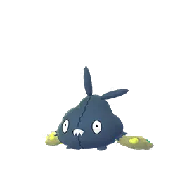 Pokemon Trubbish hệ độc màu xanh lam đậm, phiên bản shiny trên Pokemon GO