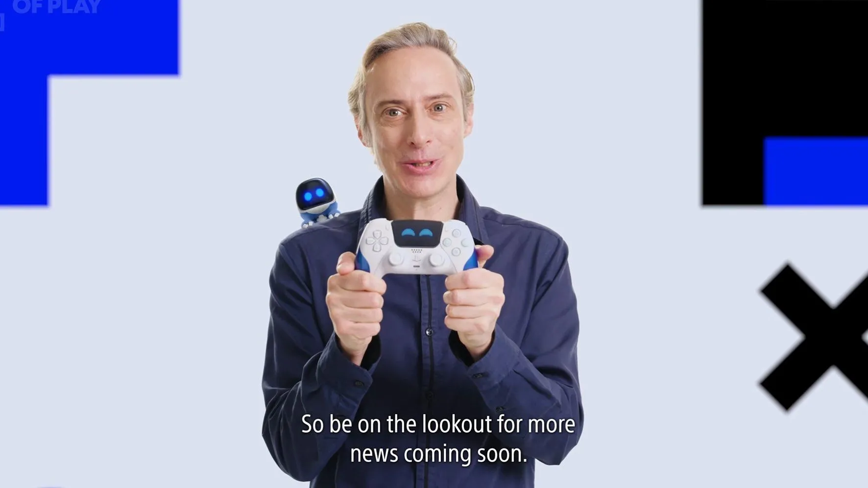Tay cầm DualSense Astro Bot Joyful phiên bản giới hạn màu trắng xanh với đôi mắt ngộ nghĩnh